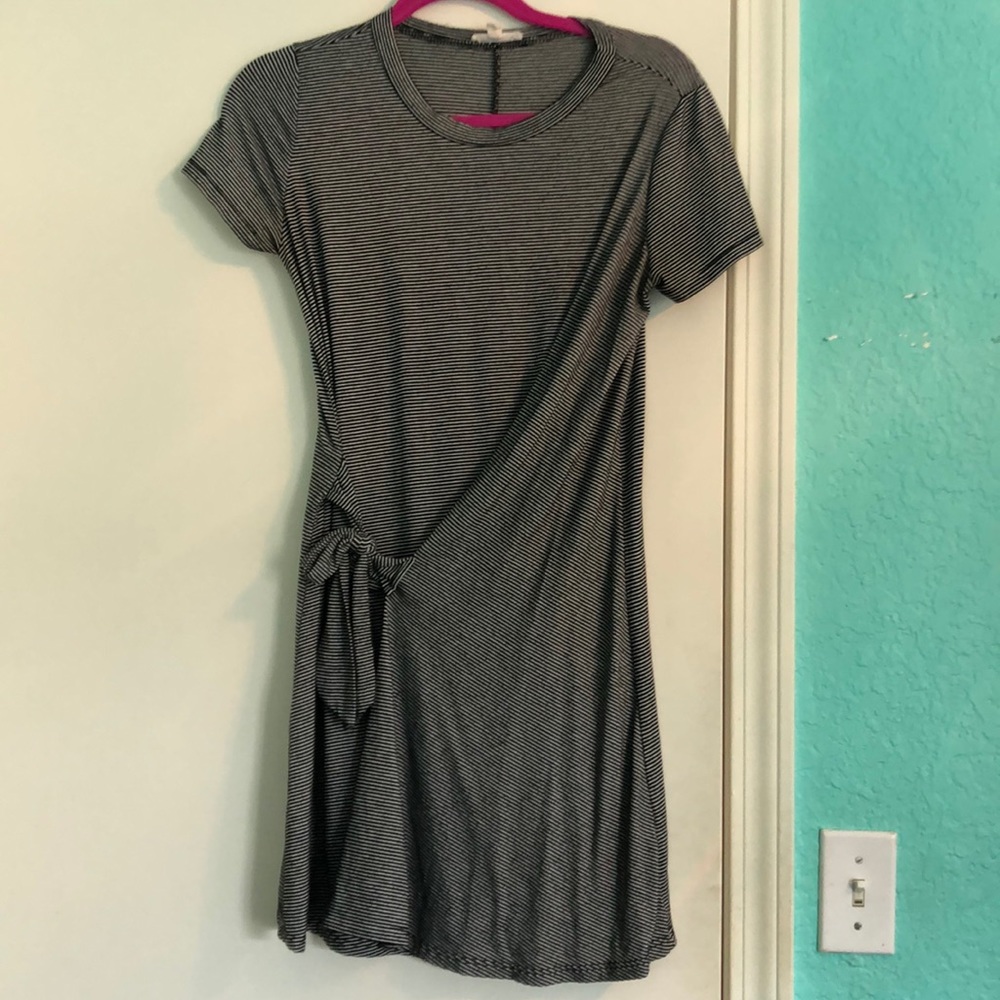 Striped tie dress